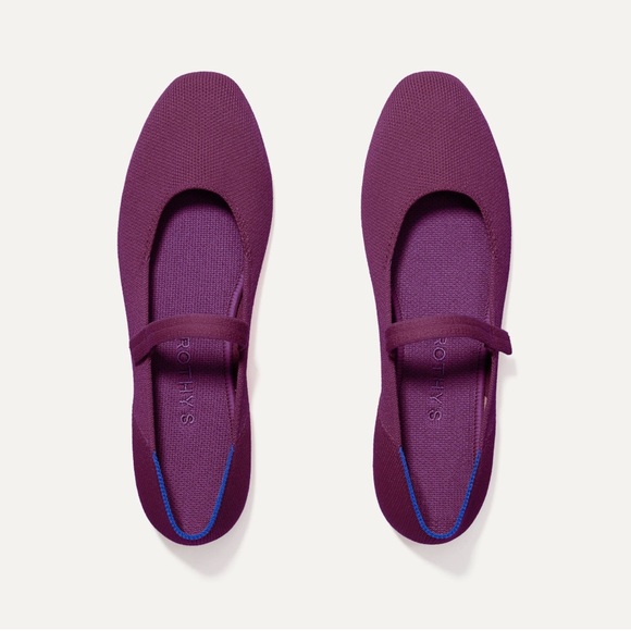 Rothy’s The Square Mary Jane Plum Purple Flats Shoes Size 9.5 - Picture 16 of 16